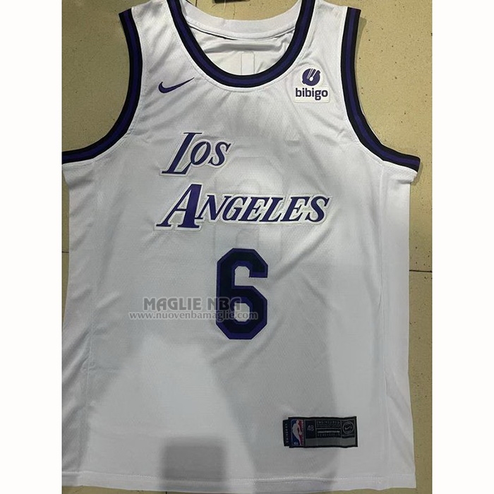 Maglia
 LeBron James NO 6 Los Angeles Lakers Citta
 2022-23 Bianco
